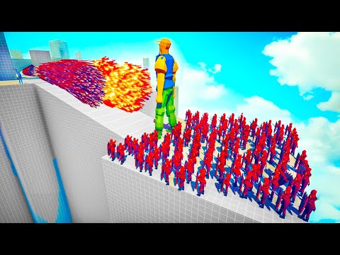 100x DEMONIC WARRIOR & NOOB GIANT vs 3x EVERY GOD -🏹 Totally Accurate Battle Simulator