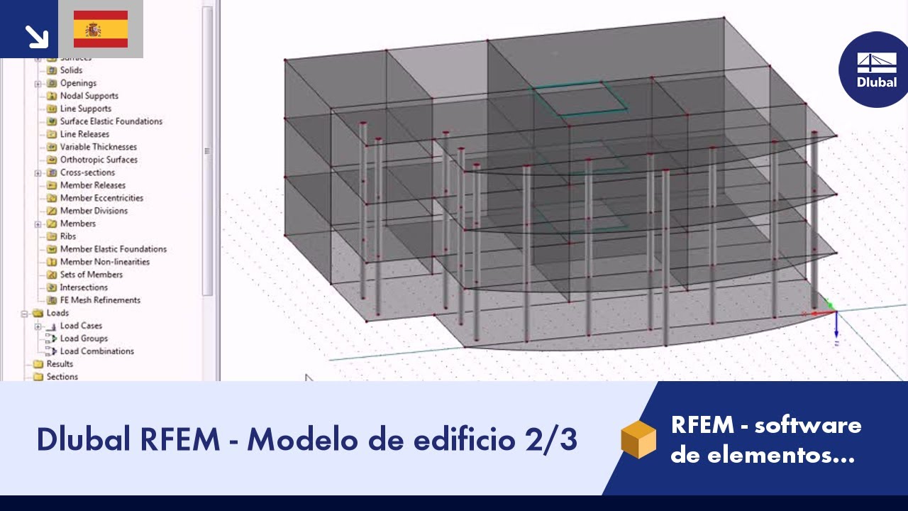 Dlubal RFEM - Modelo de edificio 2/3