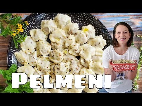 Famous Russian Pelmeni,stuffed  dumplings with meat
