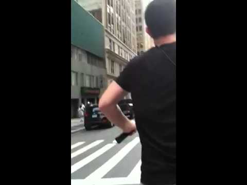 Rickshaw Biker Runs Redlight