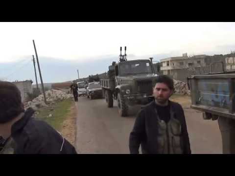 توجه عناصر لواء درع الجبل لعملية السيطرة على مدينة أريحا في محافظة إدلب