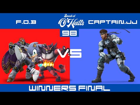 Smash at O'Neill's 98 Winners Final: FOB (Ganon,Sonic,Incin) Vs Cpt.JJ (Snake)