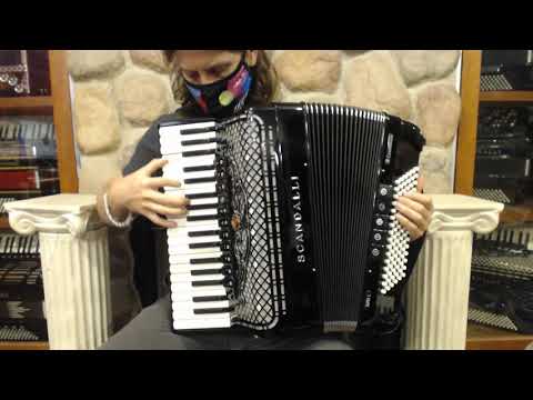 5036 - Like New Black Scandalli Super L Piano Accordion LMMM 37 96 $4999