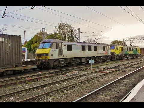 Intermodal Trains at Carlisle - Class 88s, Class 90s & Class 66 - 1st November 2017