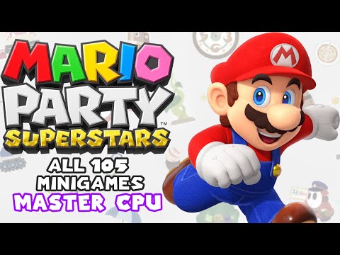 Mario Party Superstars - All 105 Minigames VS Master CPUs - No Commentary - Mt. Minigames - Switch