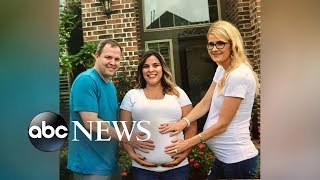 Babies born weeks apart after mom and surrogate become pregnant at same time l GMA Digital