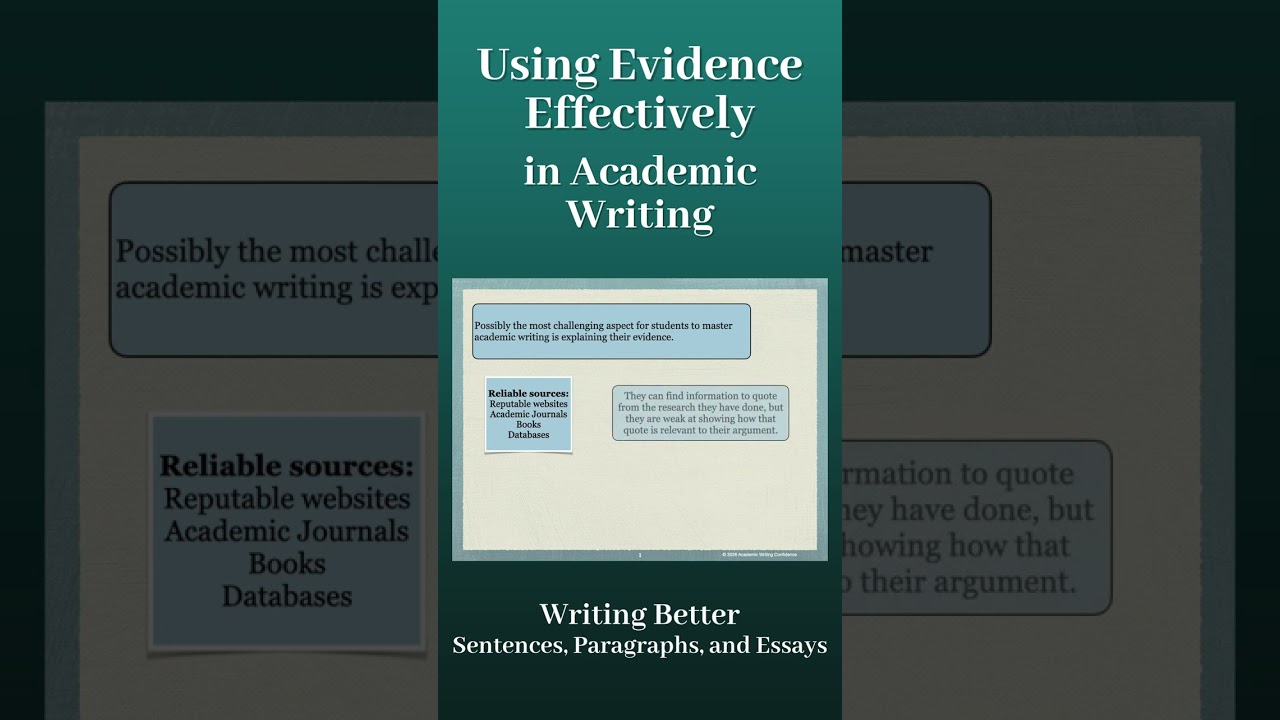 Using evidence Effectively