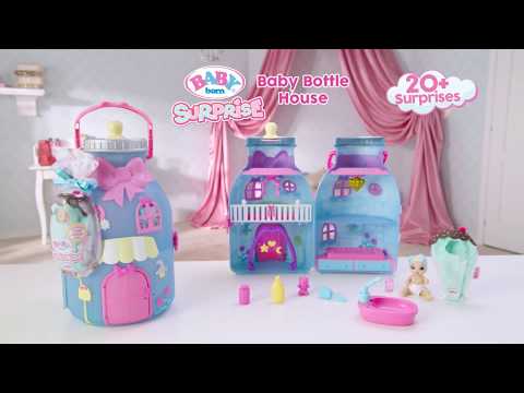 Домик для пупсов Бэби Борн Baby Born Surprise Baby Bottle House with 20+ Surprises (розовый) - фото 1 - id-p2123914656