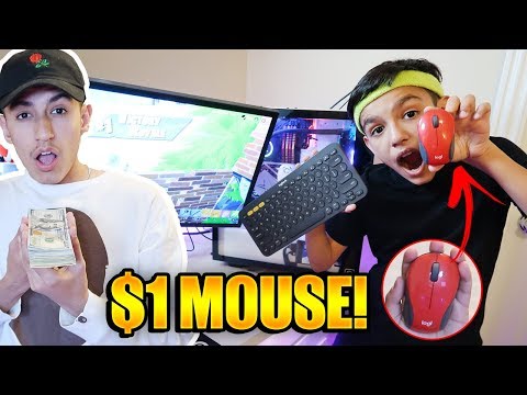 Win A Fortnite Game With The Worst Mouse For $10,000 Challenge With Brother!
