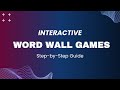 Interactive Word Wall Games Urdu Tutorial WordwallTutorial Interactivegames EducationalGames