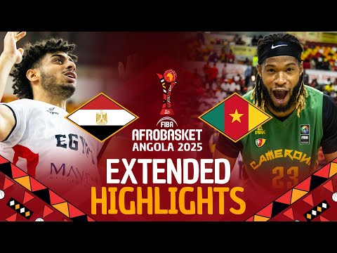 Egypt 🇪🇬 vs Cameroon 🇨🇲 | Quarter-Finals | Extended Highlights | #AfroBasket 2025