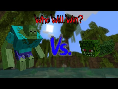 Who Will Win: Minecraft Mutant Zombie vs. Naga?!