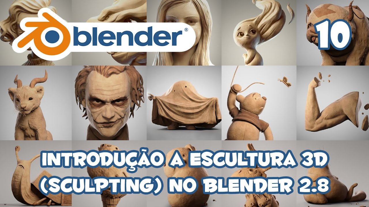 Introdução das Ferramentas para Escultura 3D no Blender 2.8 - 10 - Introdução ao Blender
