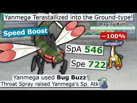TERA GROUND THROAT SPRAY YANMEGA IS NEAR UNSTOPPABLE IN GEN 9 NATIONAL DEX!