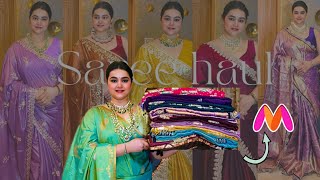Myntra sale upto 80% off karwachauth/Diwali special Saree haul @PoojaRikichoyal 