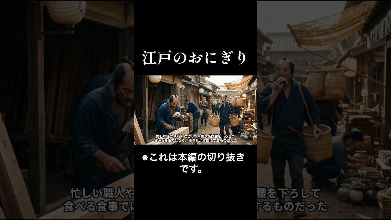 【飯テロ】江戸のおにぎりは美味かったのか？！ #江戸時代 #日本史 #歴史 #歴史チャンネル #江戸の暮らし #ai再現 #おにぎり