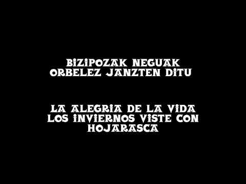 Elurretan HUNTZA EUSKARA ESPAÑOL