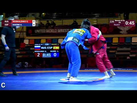 Round 2 Women-Gi - 53 kg: O. MOSKALENKO (RUS) v. A. NAIOMI (ESP)