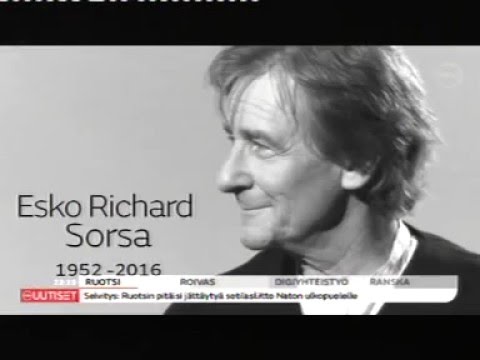 Kymmenen Uutiset : Riki Sorsa on kuollut