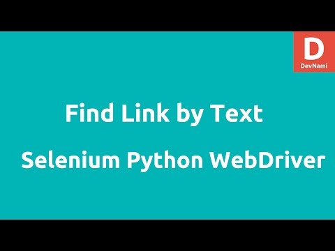 Python Selenium Webdriver Find Link by Text