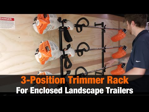 3-Position Snap-In Trimmer Rack for Enclosed Landscape Trailers (Part # LT12)