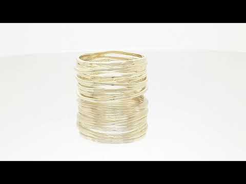 A video of A special handmade wires design gold 14K wedding ring