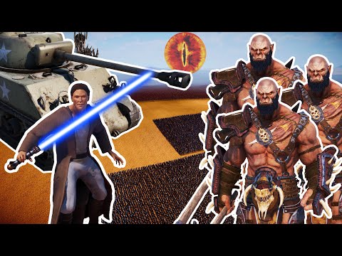 20 MILLION ORCS vs 100,000 JEDI KNIGHTS + 1,000 SHERMAN TANKS | UEBS 2