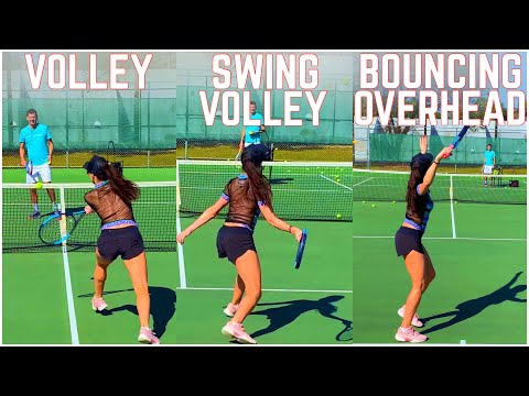 Volley, Swing Volley, & Bouncing Overhead Lesson with Anna thumbnail