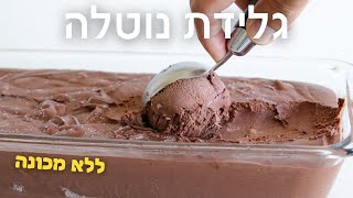 גלידת שוקולד ואגוזי לוז | מתכון לגלידת נוטלה ביתית