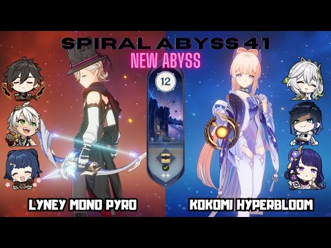 C0 Lyney Mono Pyro & C0 Kokomi Hyperbloom | 4.1 Spiral Abyss Floor 12 | Genshin Impact