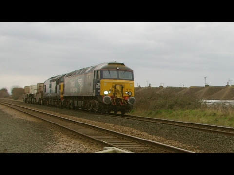 Prestatyn 17.2.2017 - DRS 57301 & 37259 on Valley flasks - Class 37 57