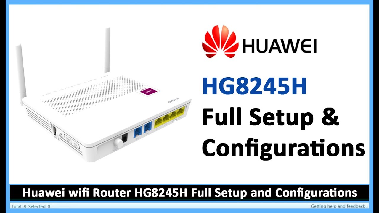 Huawei wifi Router HG8245H Full Setup and Configurations For Asa Technology