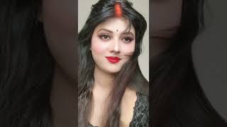 Makeup transformation in black saree YouTube short