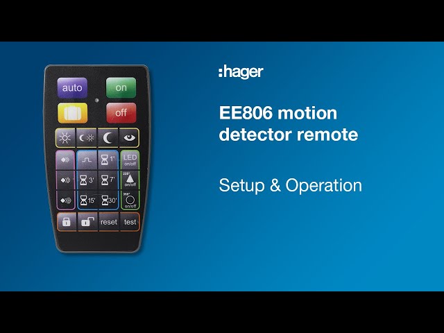 hager Kauko-ohjain hager ee806 liiket. ee85x/86x/87x