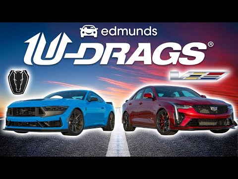 Edmunds U-Drags: Ford Mustang Dark Horse vs. Cadillac CT4-V Blackwing