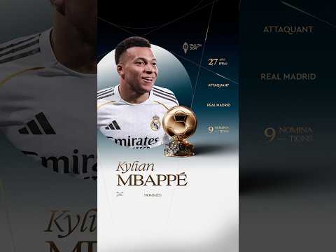 Nommé pour le Ballon d'Or masculin 2026 : Kylian Mbappé #ballondor #realmadrid