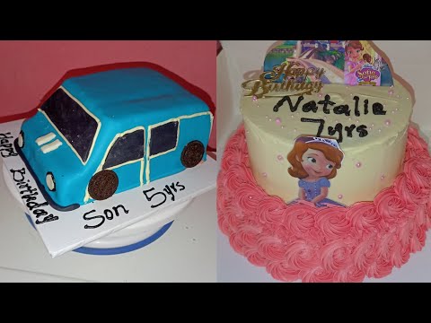 Cake Decoration... Step by Step\\Van Theme ana Sofia the First 👌