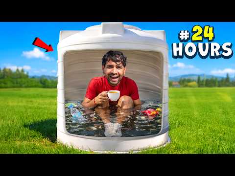 Living Inside Mini Water Tank For 24 Hours 🥶 पानी की टंकी में 24 घंटे का Challenge