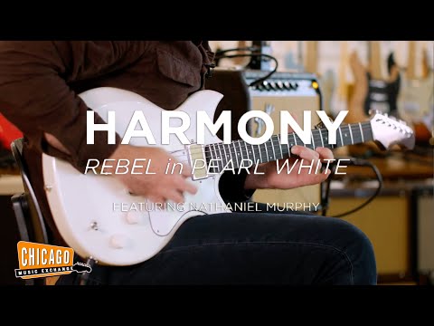 Harmony Rebel 2019 Pearl White W/ Gig Bag image 9
