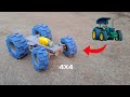 How To Make John Deer 4x4 Chassis With PVC John Deer Tractor Ki Chassis Kaise Banaen Ghar Pe