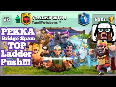 #27 With Pekka Bridge Spam Top Ladder Push | Clash With J |Phatcat |Clash Royale