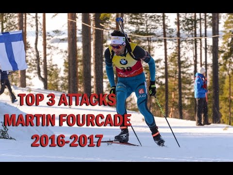 Martin fourcade - Top 3 attacks - 2016/2017