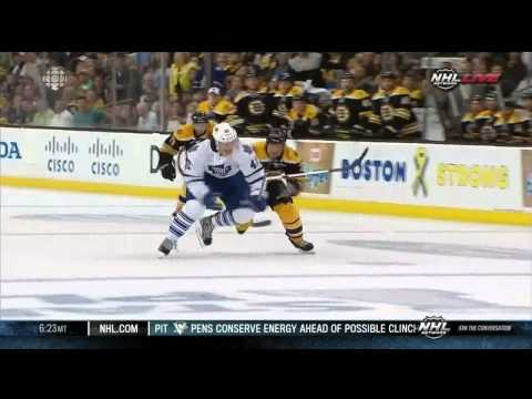 Tyler Bozak wrister SHG 1-0 May 10 2013 Toronto Maple Leafs vs Boston Bruins NHL Hockey