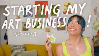 starting my art business ep. 3 ✿ designing tote bags, finding manufacturers, plus new tattoos