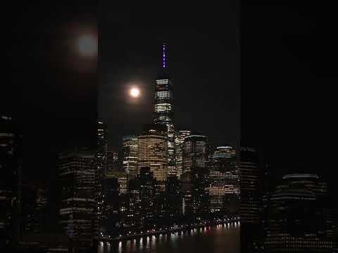 View of the moon from NYC’s Skyline!