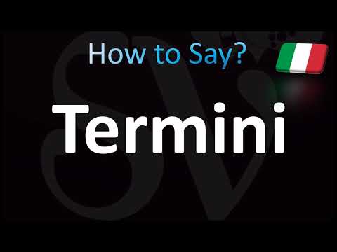 How to Pronounce Termini Correctly! (Italian)