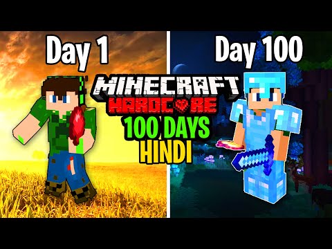 I Survived 100 Days in HARDCORE MINECRAFT WORLD (Hindi)