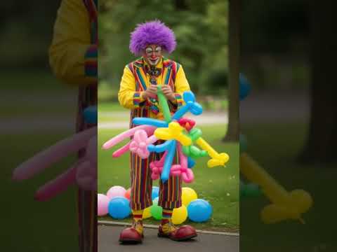 Ickle Pickle makes balloon animals #ickle #pickle #clown