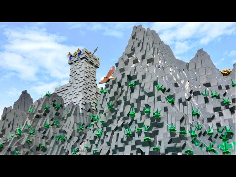 Bau einer Lego Stadt Teil 115. - Verlassene Höhle, Adlernest und Berg