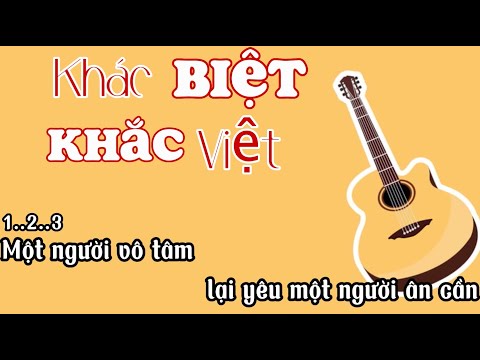 Karaoke Acoustic guitar | Khác Biệt - Khắc Việt | Tone Nam